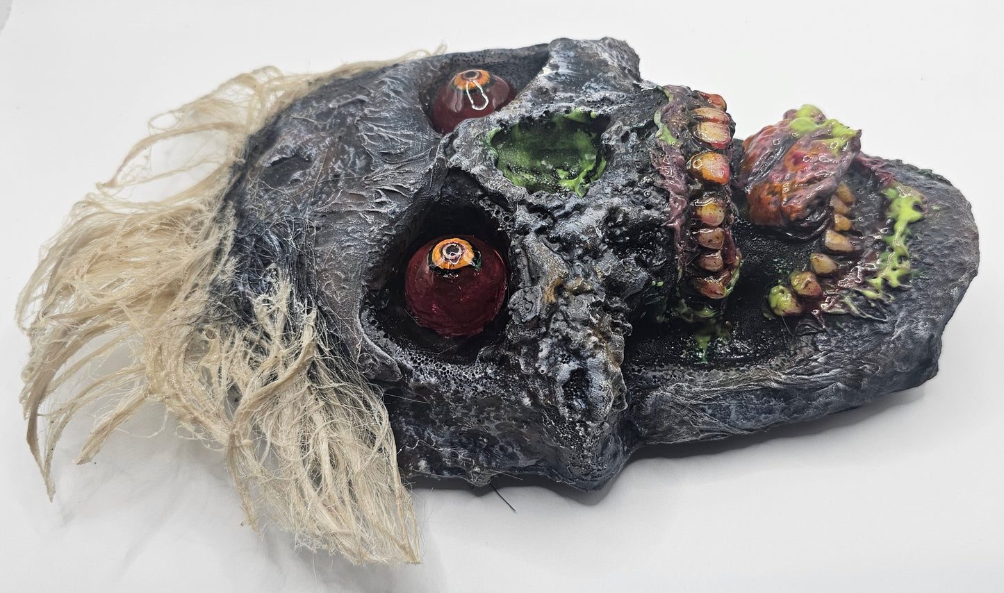 Zombie Bobby (crazy eyes) Halloween Hanger Decoration-Lighted Eyes-Glow