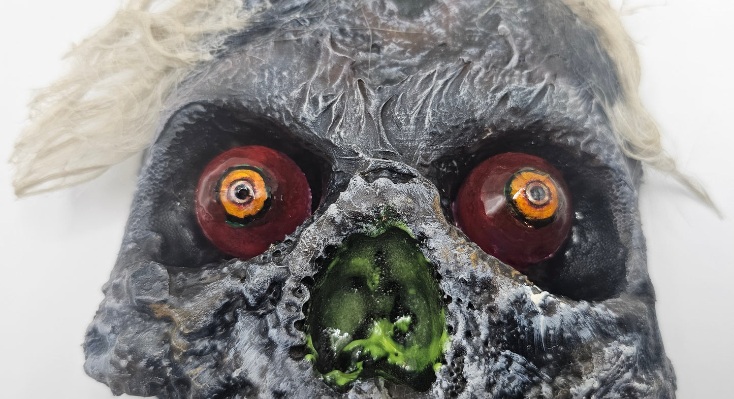 Zombie Bobby (crazy eyes) Halloween Hanger Decoration-Lighted Eyes-Glow