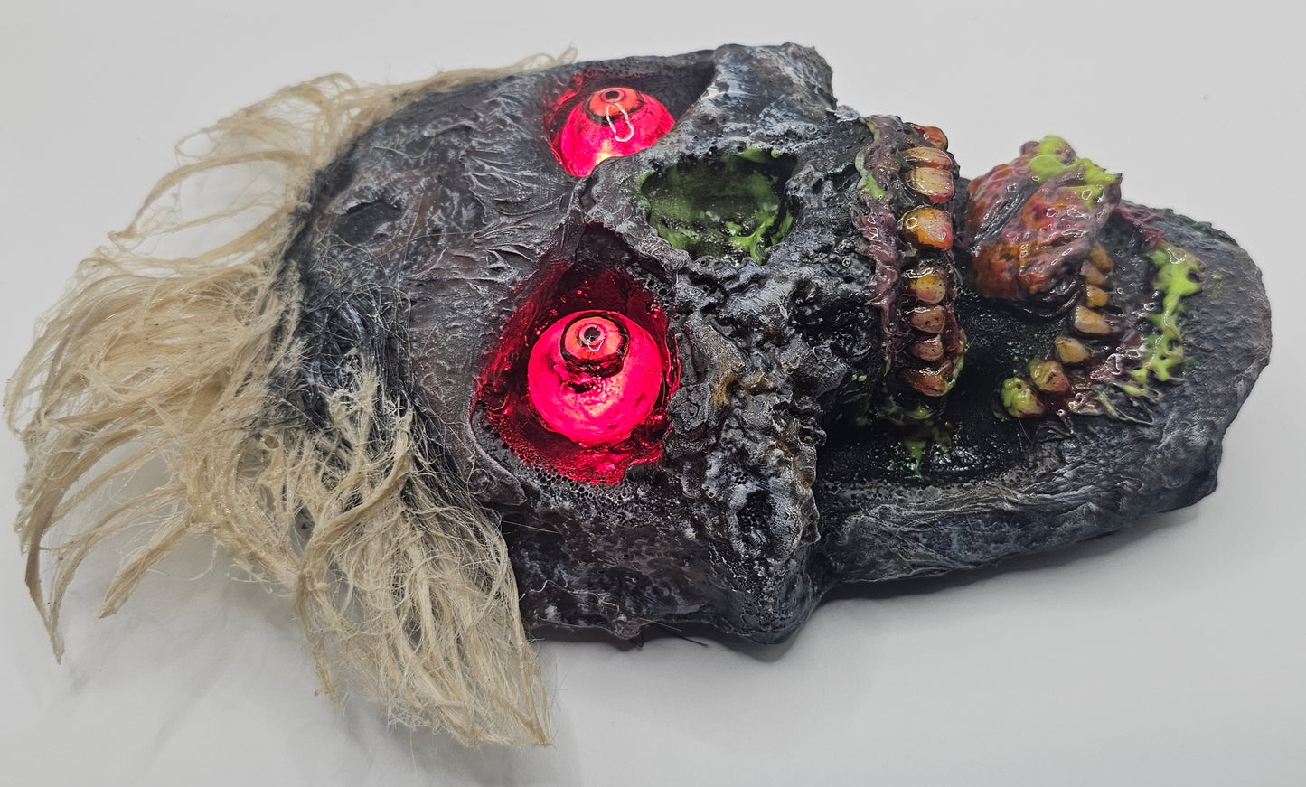 Zombie Bobby (crazy eyes) Halloween Hanger Decoration-Lighted Eyes-Glow