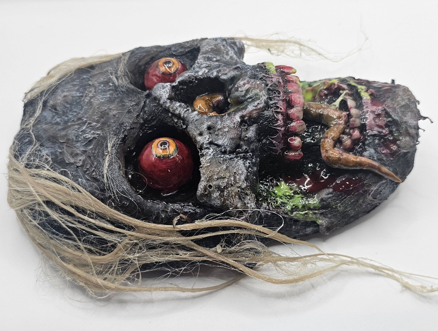 Zombie Larry Halloween Hanger Decoration-Lighted Eyes-Glow