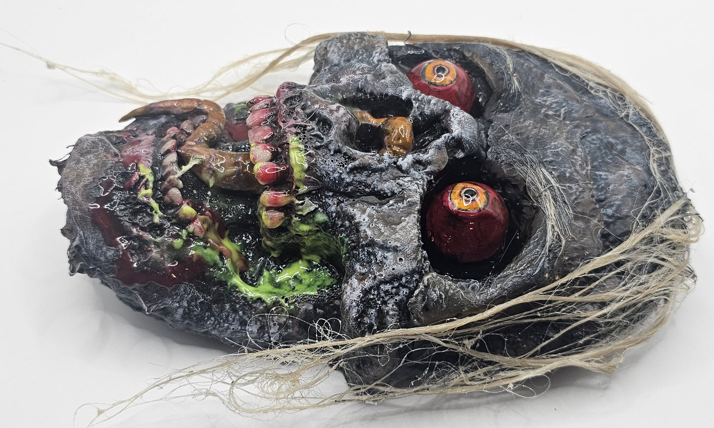 Zombie Larry Halloween Hanger Decoration-Lighted Eyes-Glow
