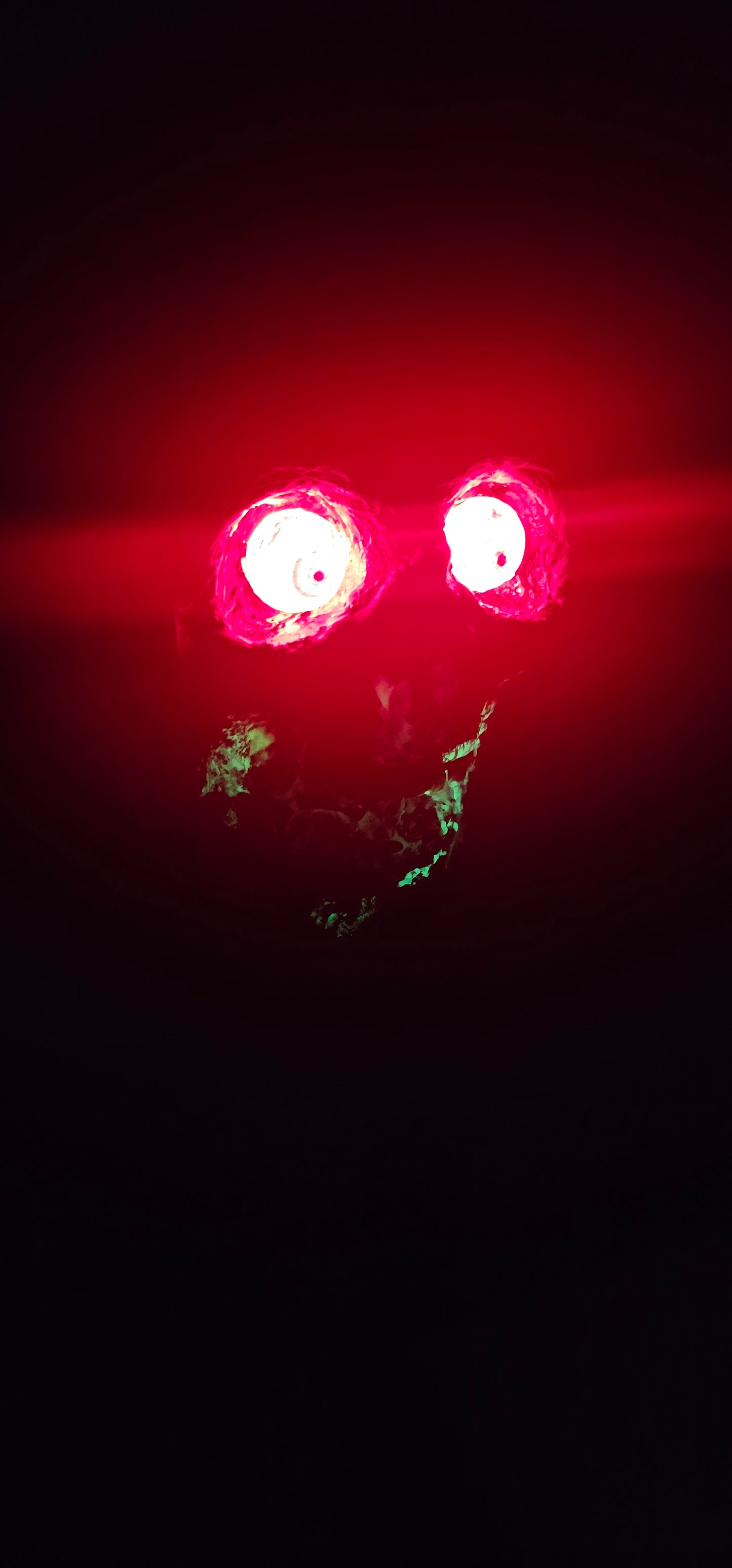 Zombie Larry Halloween Hanger Decoration-Lighted Eyes-Glow