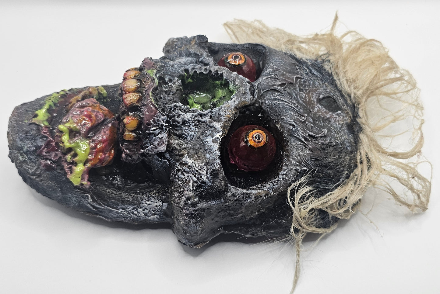 Zombie Bobby (crazy eyes) Halloween Hanger Decoration-Lighted Eyes-Glow