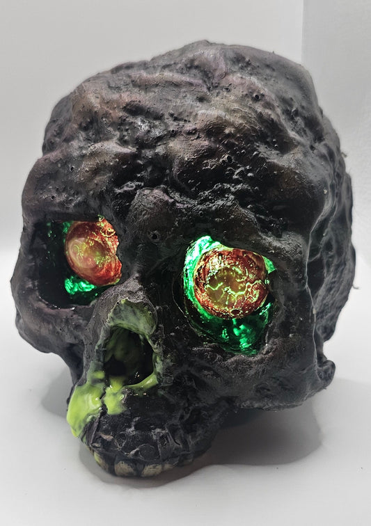 Ole Green Eyes-Skull Halloween Decoration